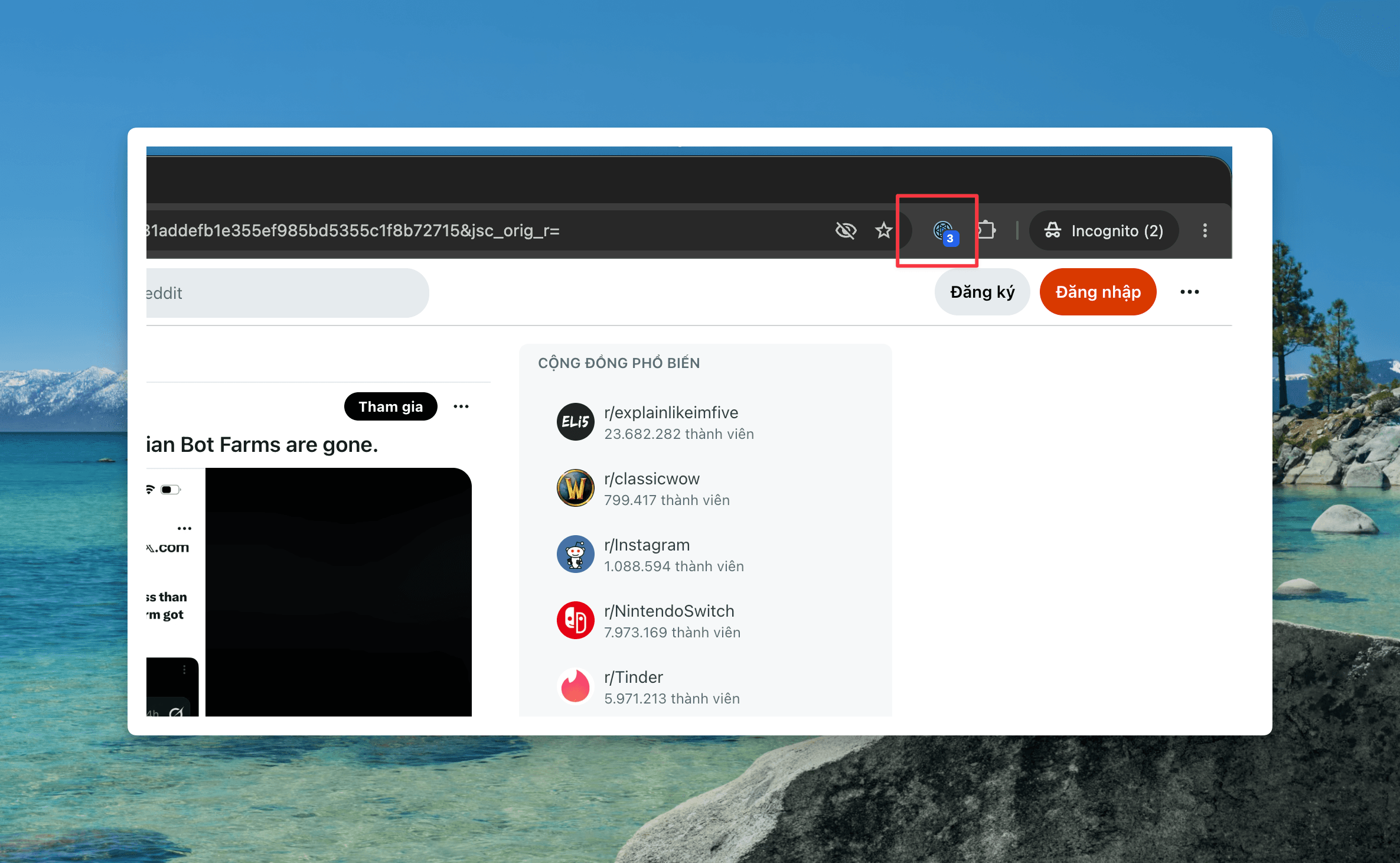 Select the Stream Katcher icon in the browser toolbar.